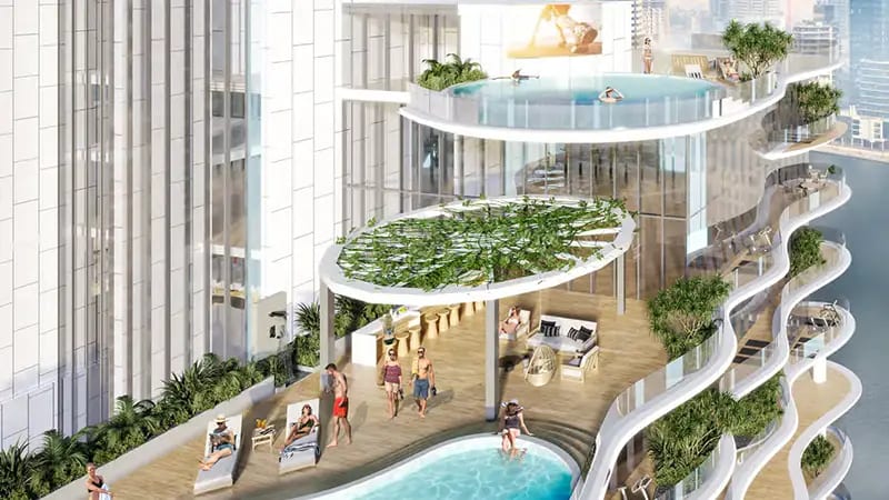 DAMAC- Chic Tower 1,4 Bedroom — render 2